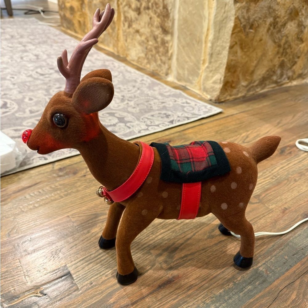 Rudolph the Red-Nosed Reindeer Animated Plush works great